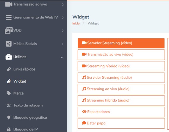 Widgets para sites